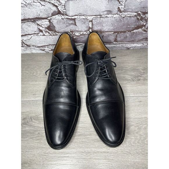 Wall+Water Black Leather Cap Toe Brogue Oxfords Shoes Men’s Sz 13M US/46EU Italy main image 10